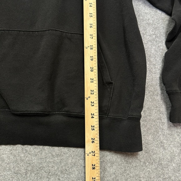 The North Face Hoodie Mens M Black Pullover Logo Fleece Sweatshirt - Picture 7 of 9